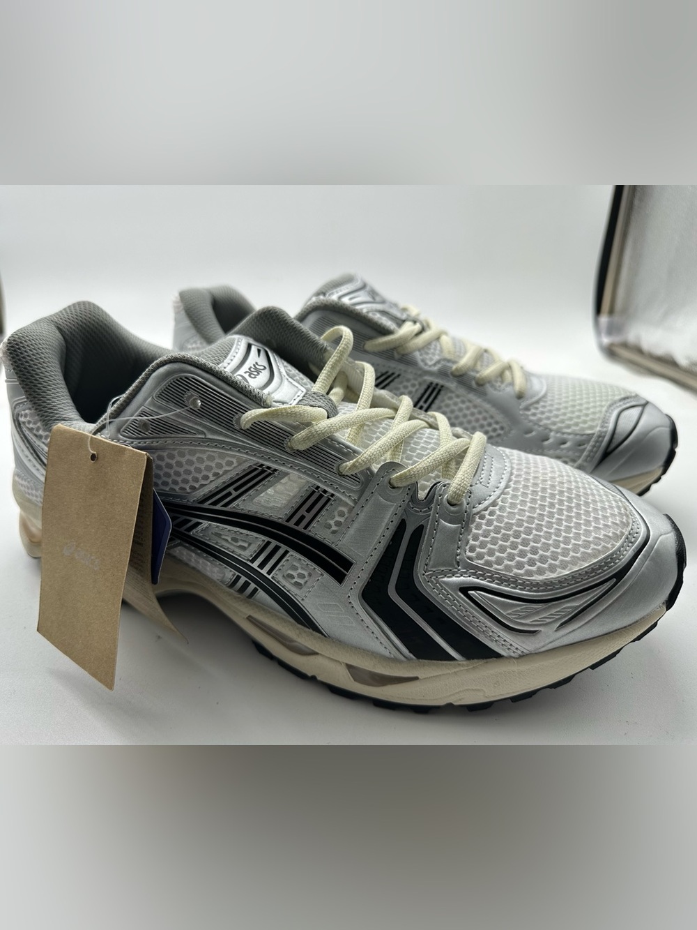 ASICS GEL-KAYANO 14 USED SIZE 12 1/2 JJJJOUND WHITE BLACK SILVER 1201A457-101